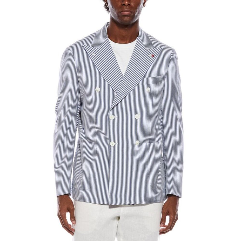 Isaia Mens  Silk-Blend Jacket, Multi